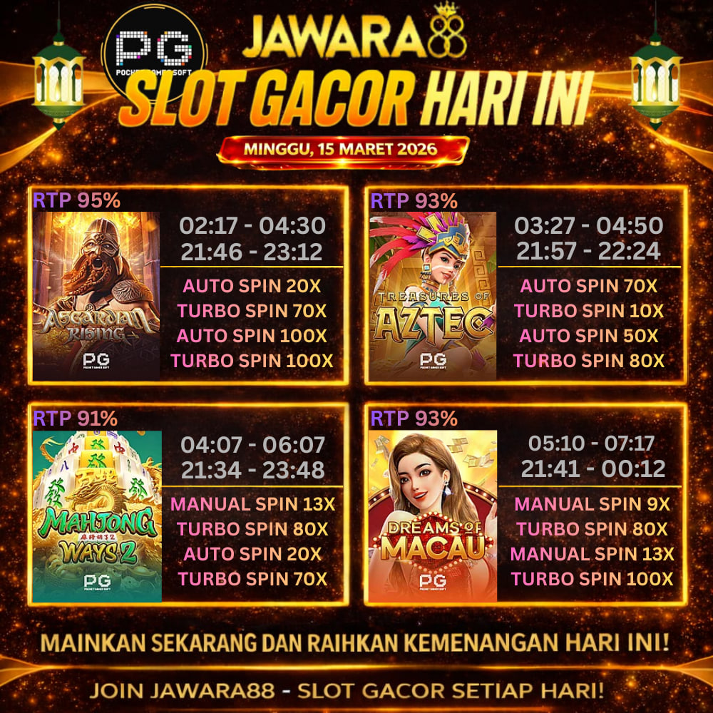 Rahasia Slot Gacor Hari Ini di Jawara88 dengan RTP Tinggi Mudah Maxwin