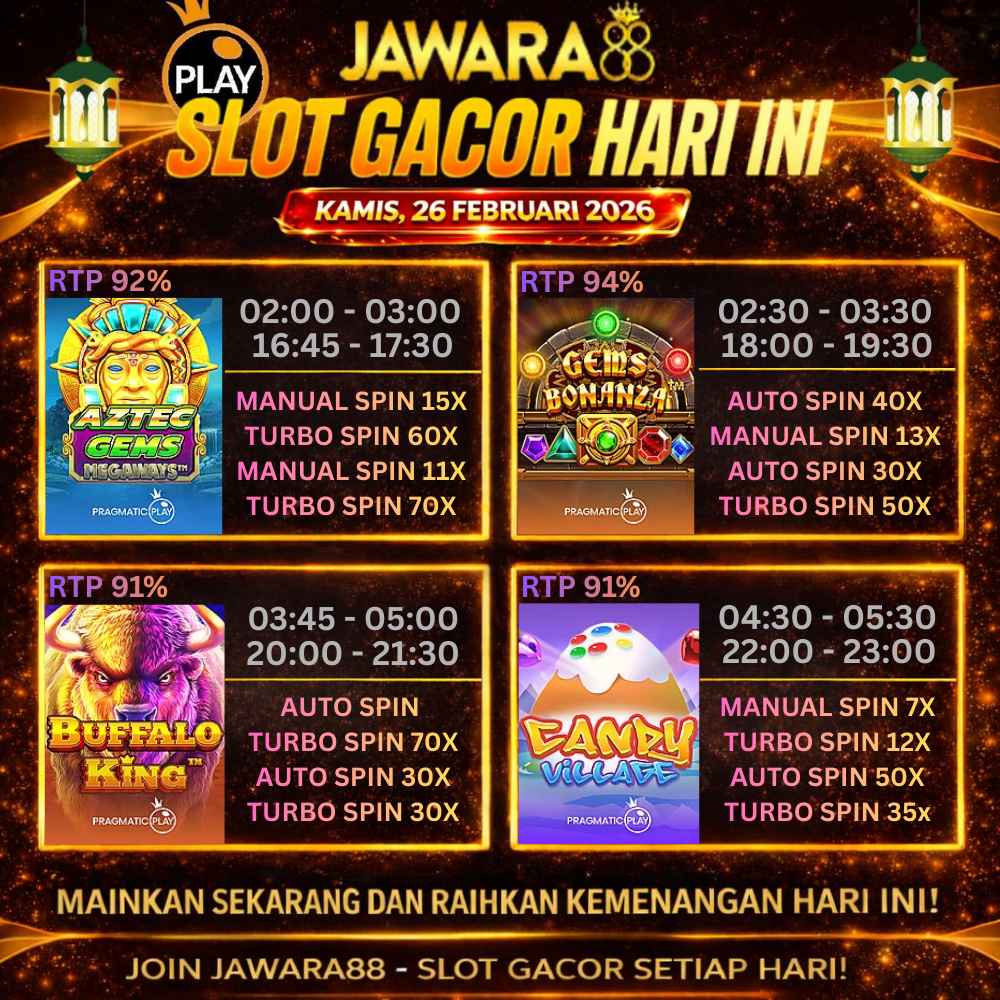 RTP Live Terakurat Saat Ini Jawara88