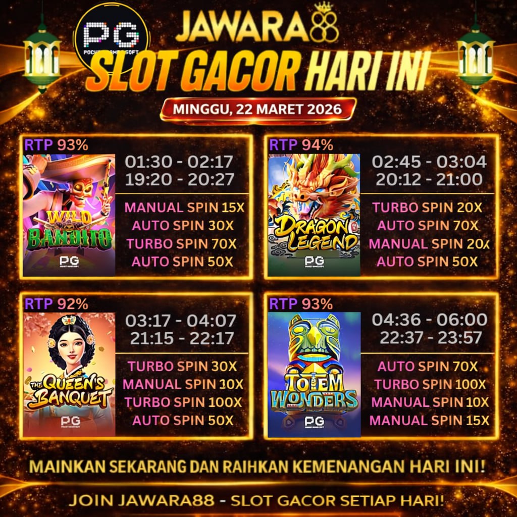 Slot Gacor dengan RTP Tinggi di Jawara88 yang Wajib Dicoba